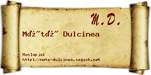 Máté Dulcinea névjegykártya